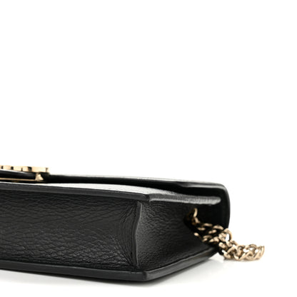 Gucci Dollar Calfskin Interlocking G Chain Wallet Black 9 of 11