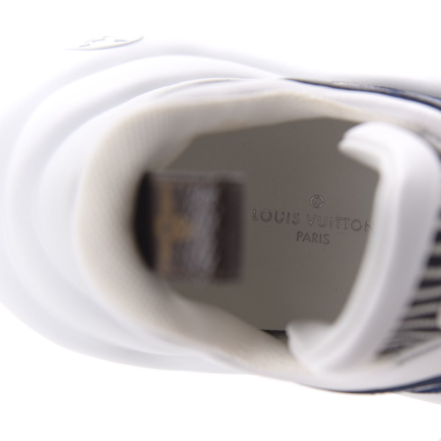 Patent Monogram Stripe LV Archlight Sneakers 36 White Blue