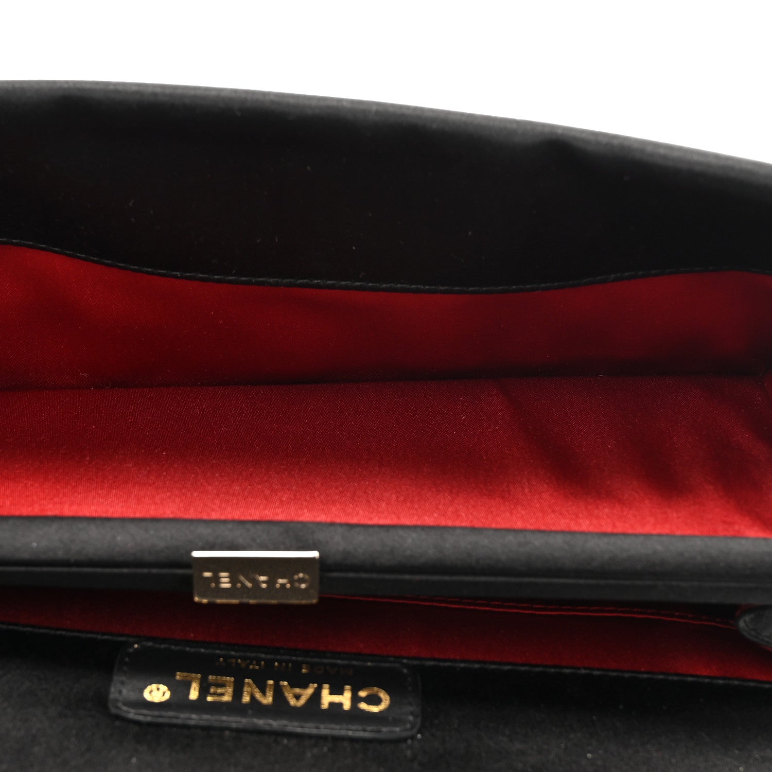 Chanel Satin Bow Clutch Black 5 of 9