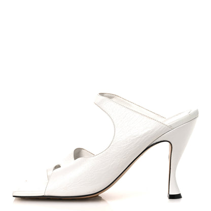 Bottega Veneta Nappa Crunch Lux Sandals 40.5 Optic White 1 of 12