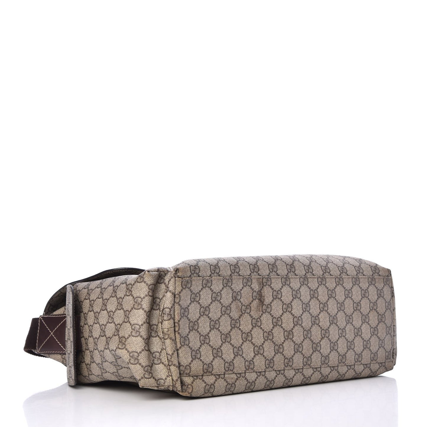 GG Plus Monogram Messenger Diaper Bag Dark Brown