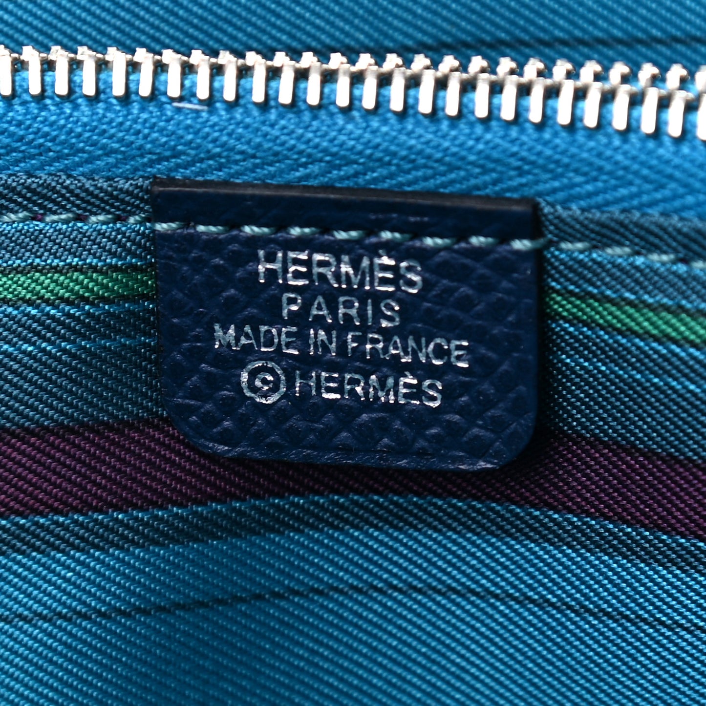 Epsom Silk'In Wallet Bleu Saphir