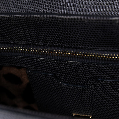 Dolce & Gabbana Lizard Calfskin Embossed Medium Monica Top Handle Bag Grey 5 of 5