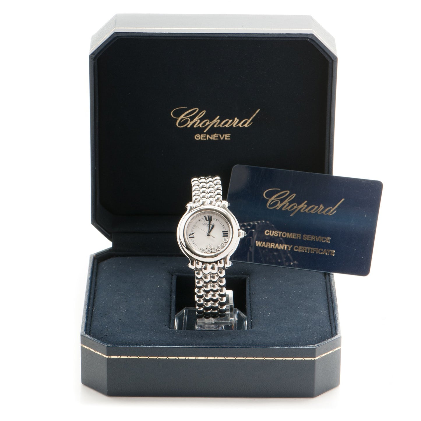 Stainless Steel 7 Diamond 32mm Happy Sport Quartz Watch
