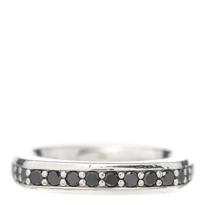 David Yurman Sterling Silver Black Diamond Square Band Ring 56 7.5 3 of 4