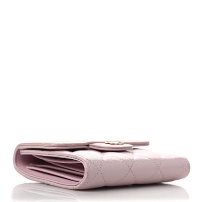 Chanel Caviar Quilted Compact Flap Wallet Light Pink 4 of 7