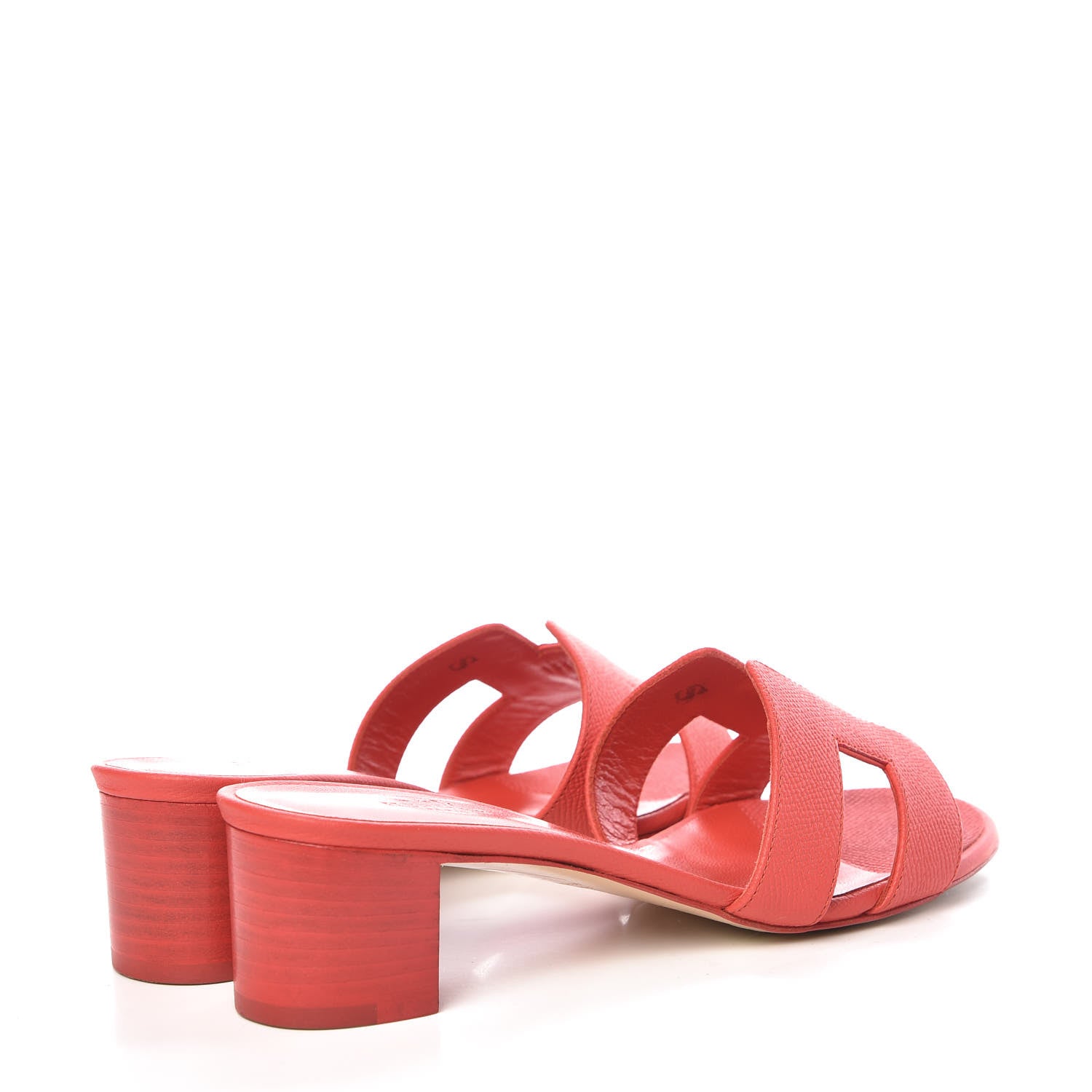 Hermes Epsom Oasis Sandals 37.5 Orange Solaire 4 of 10