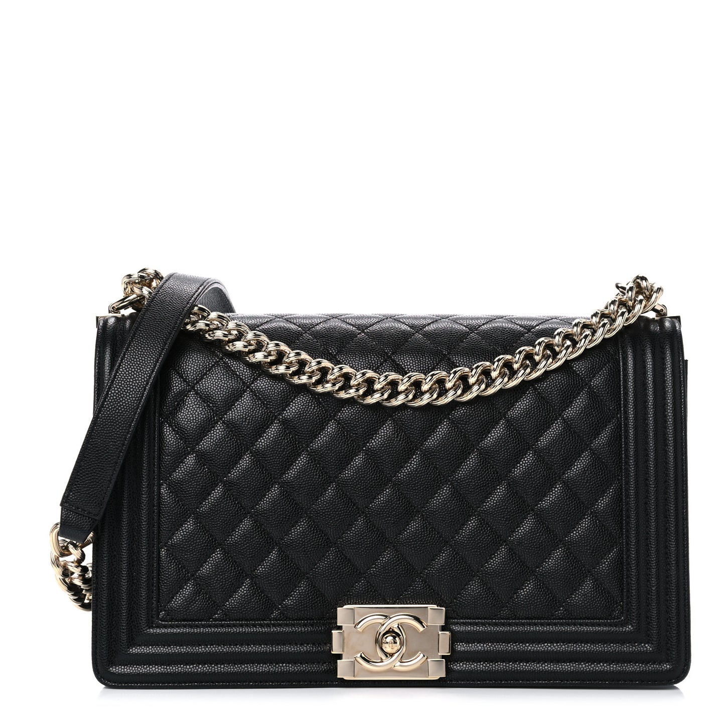 Caviar Quilted New Medium Boy Flap Black