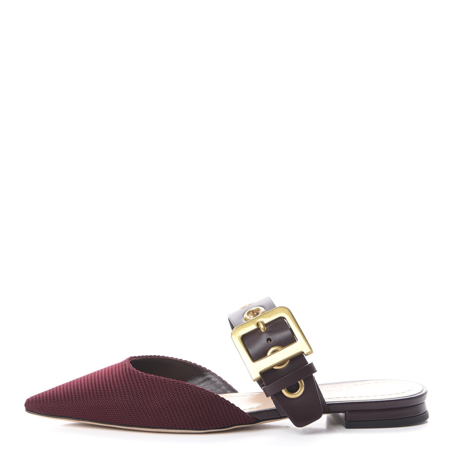 Christian Dior Technical Fabric D-Dior Ballerina Flat Mule 36 Rouge Black 1 of 7