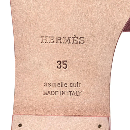 Hermes Epsom Oran Sandals 35 Rose Aube 8 of 9