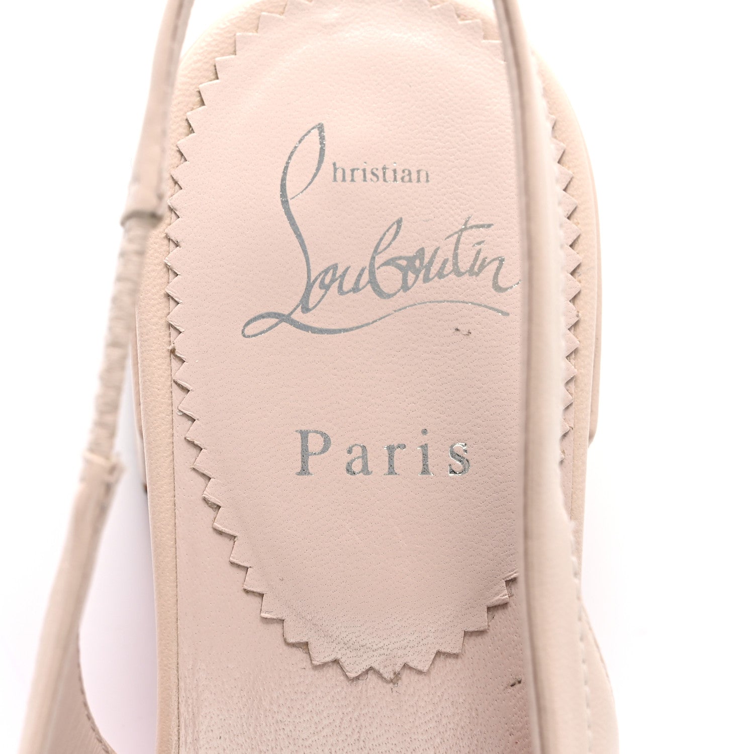 Christian Louboutin Nappa MamaFlirt Sling 30mm Ballerinas 38.5 Leche 7 of 9