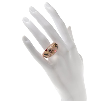 Louis Vuitton Resin Swarovski Crystal Inclusion Ring L 56/7.5 Rose 2 of 3