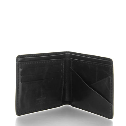 Louis Vuitton Mens Nappa Marco Chicago Perforated Wallet Black 5 of 6
