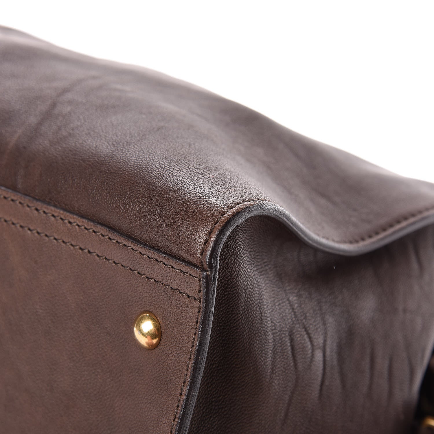Saint Laurent Sheepskin Large Cabas ChYc Dark Brown 10 of 12