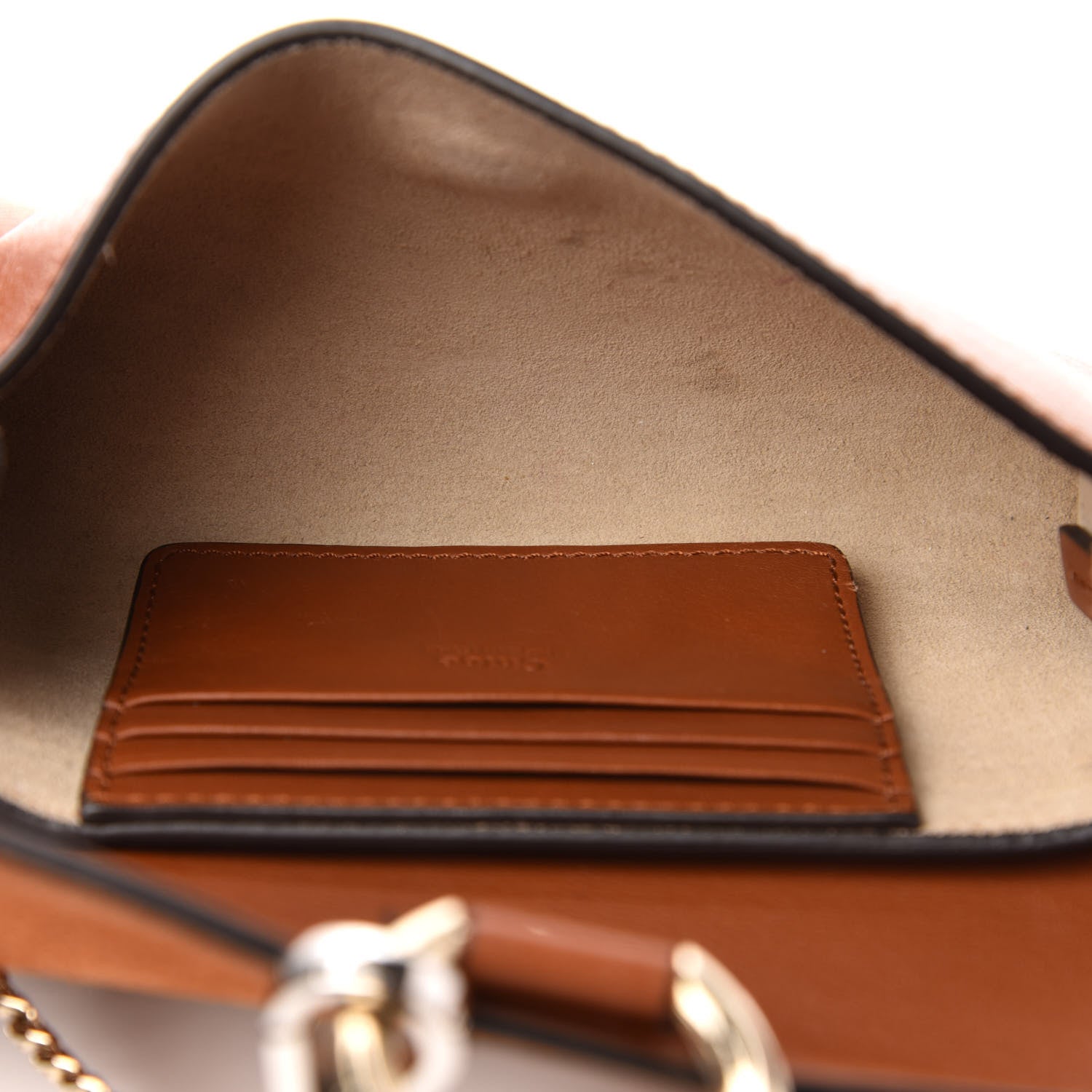 Chloe Suede Calfskin Mini Faye Shoulder Bag Tobacco 5 of 12