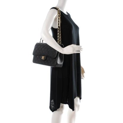 Chanel Caviar Quilted Jumbo Double Flap Black 2 of 8