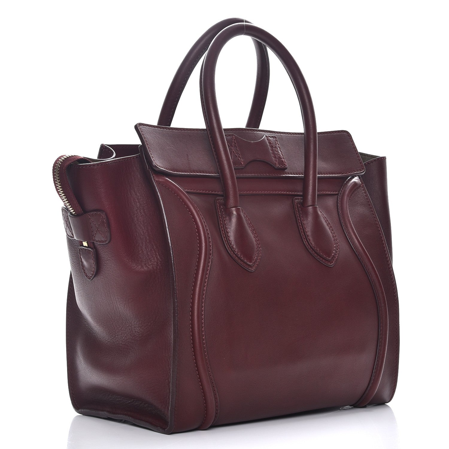 Celine Smooth Calfskin Mini Luggage Burgundy 3 of 12
