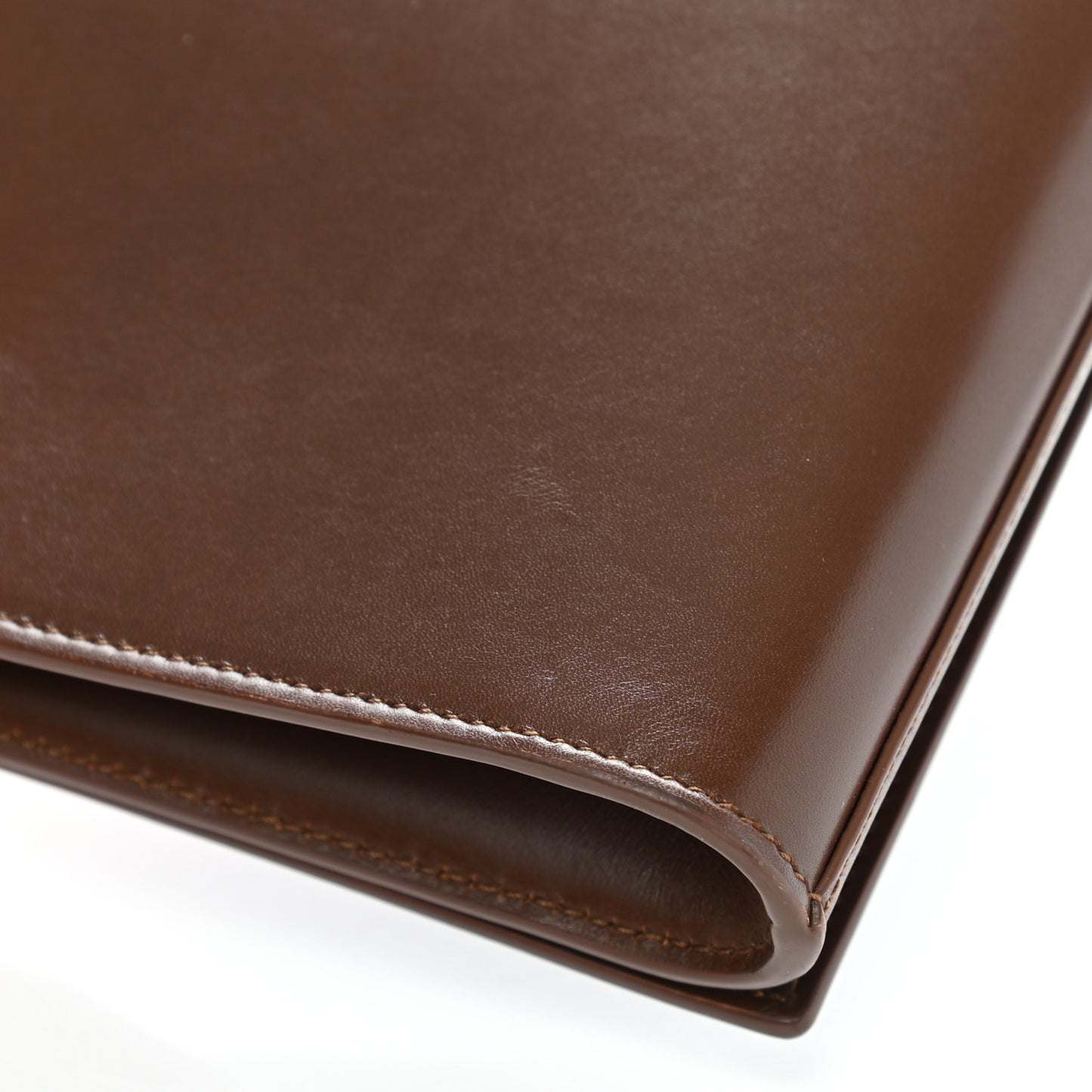 Calfskin Monogram Large Belle De Jour Clutch Brown