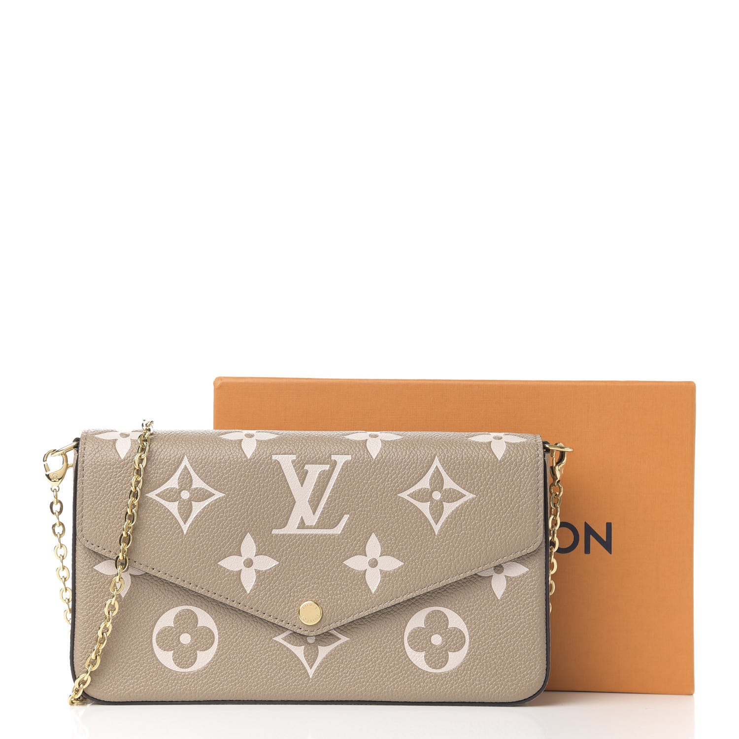 Louis Vuitton Empreinte Monogram Giant Felicie Pochette Tourterelle Creme 10 of 10