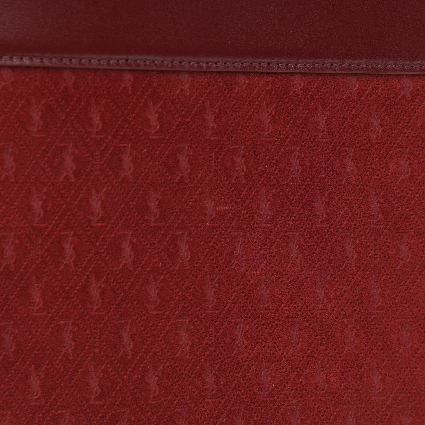 Suede All-Over Monogram Convertible Tote Red