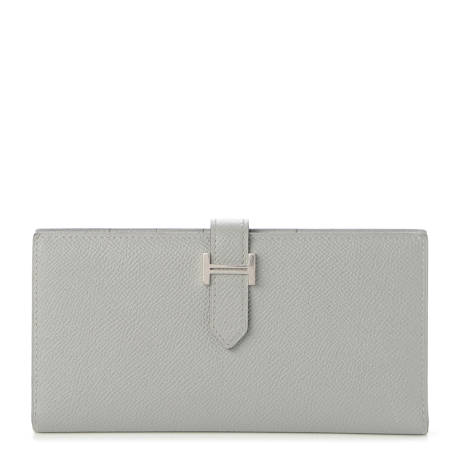 Hermes Epsom Bearn Gusset Wallet Gris Mouette 1 of 11