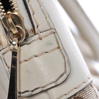 Gucci Monogram Medium Horsebit Nail Boston Off White 9 of 13
