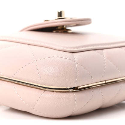 Chanel Lambskin Quilted Mini CC Chain Pocket Bag Light Pink 8 of 10