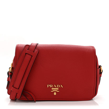 Prada Vitello Phenix Flap Crossbody Rosso 1 of 10