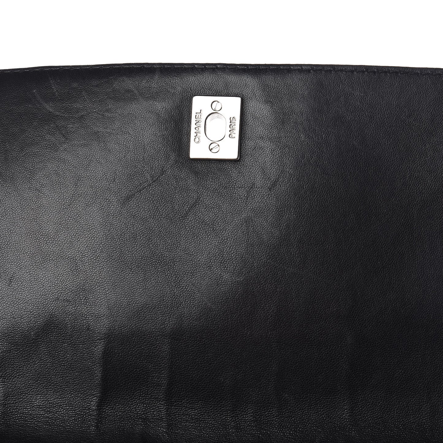 Vinyl Quilted In the Business Flap Bag Black
