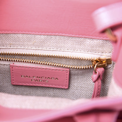 Balenciaga Calfskin Padlock Mini All Afternoon Tote Rose Fluo 7 of 14