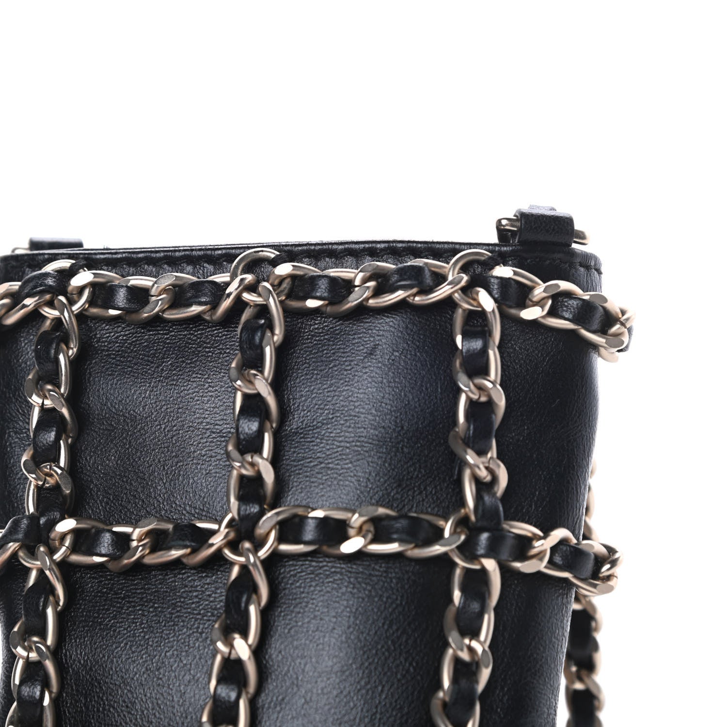 Chanel Lambskin Tech Me Out Clutch With Chain Black 12 of 13