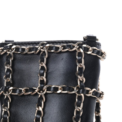 Chanel Lambskin Tech Me Out Clutch With Chain Black 12 of 13