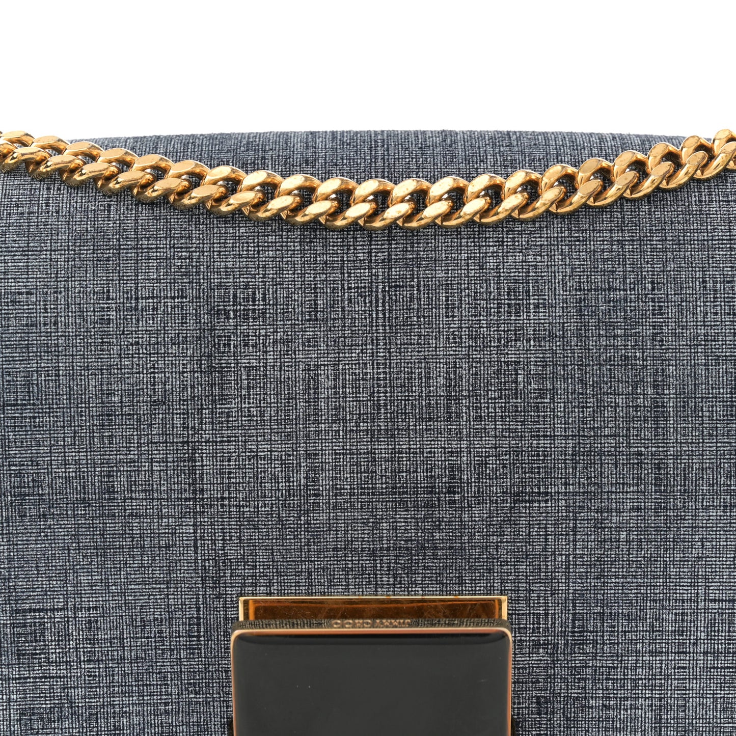 Denim Calfskin Lockett Petite Shoulder Bag Light Indigo