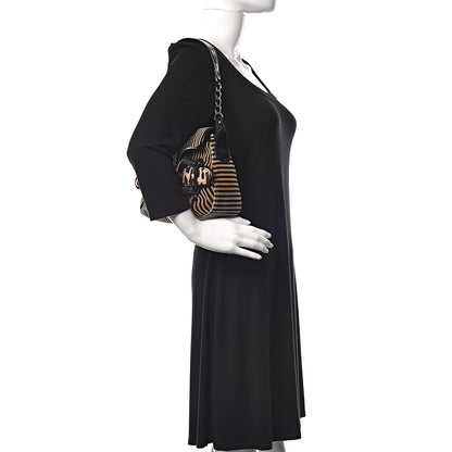 Fendi Velvet Calf Hair Leopard Print B Bis Flap Shoulder Bag Tobacco 2 of 9