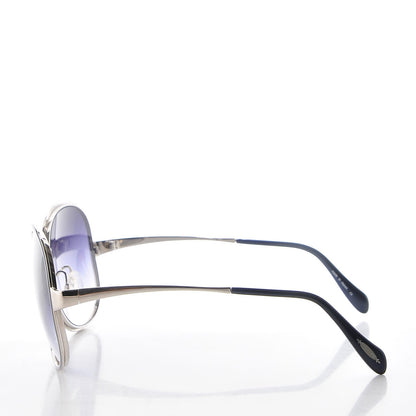Oliver Peoples Racy Round Sunglasses Blue Silver 3 of 8