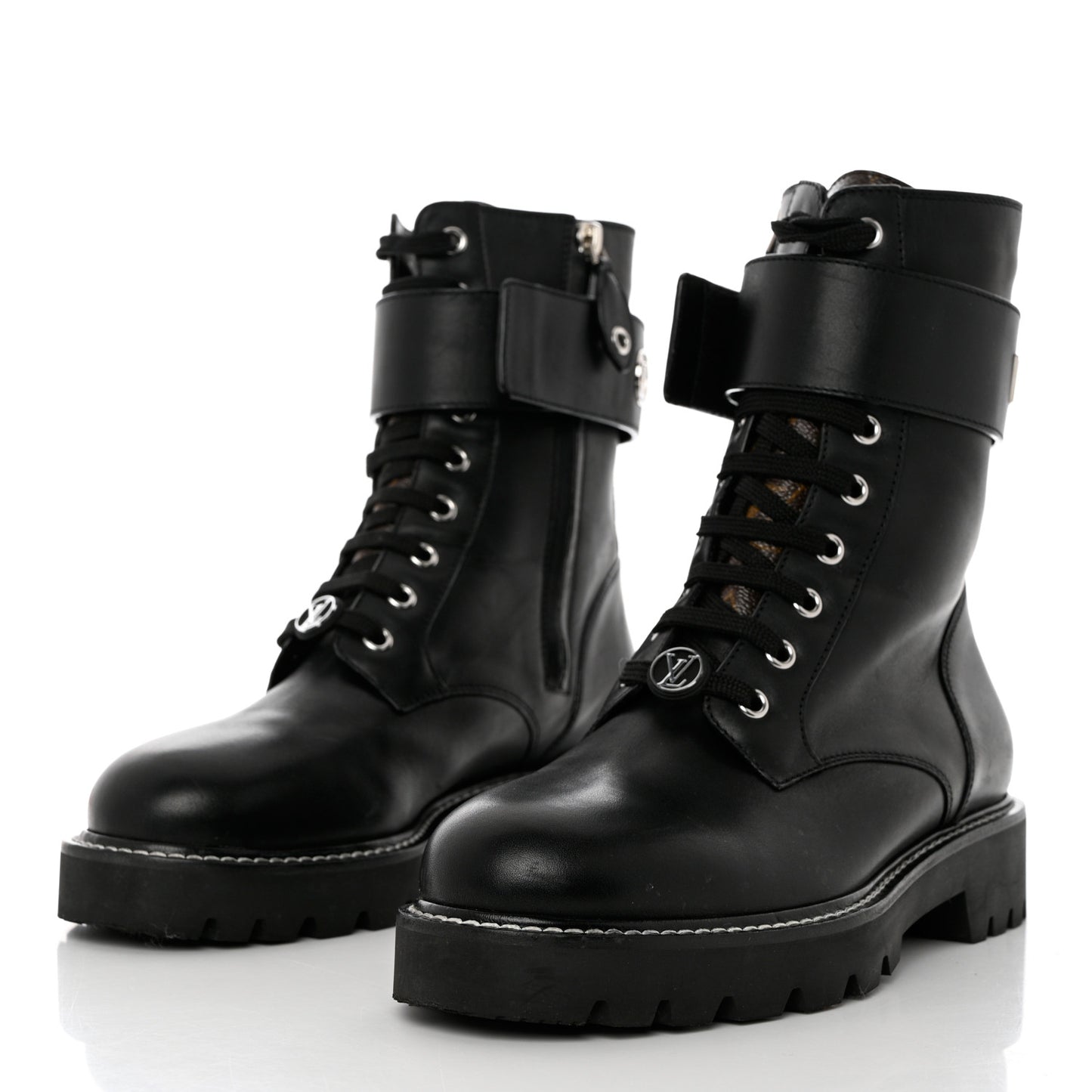 Calfskin Territory Flat Ranger Boots 38 Black