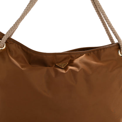 Prada Re-Nylon Triangle Large Mariner Shoulder Bag Brandy 8 of 11