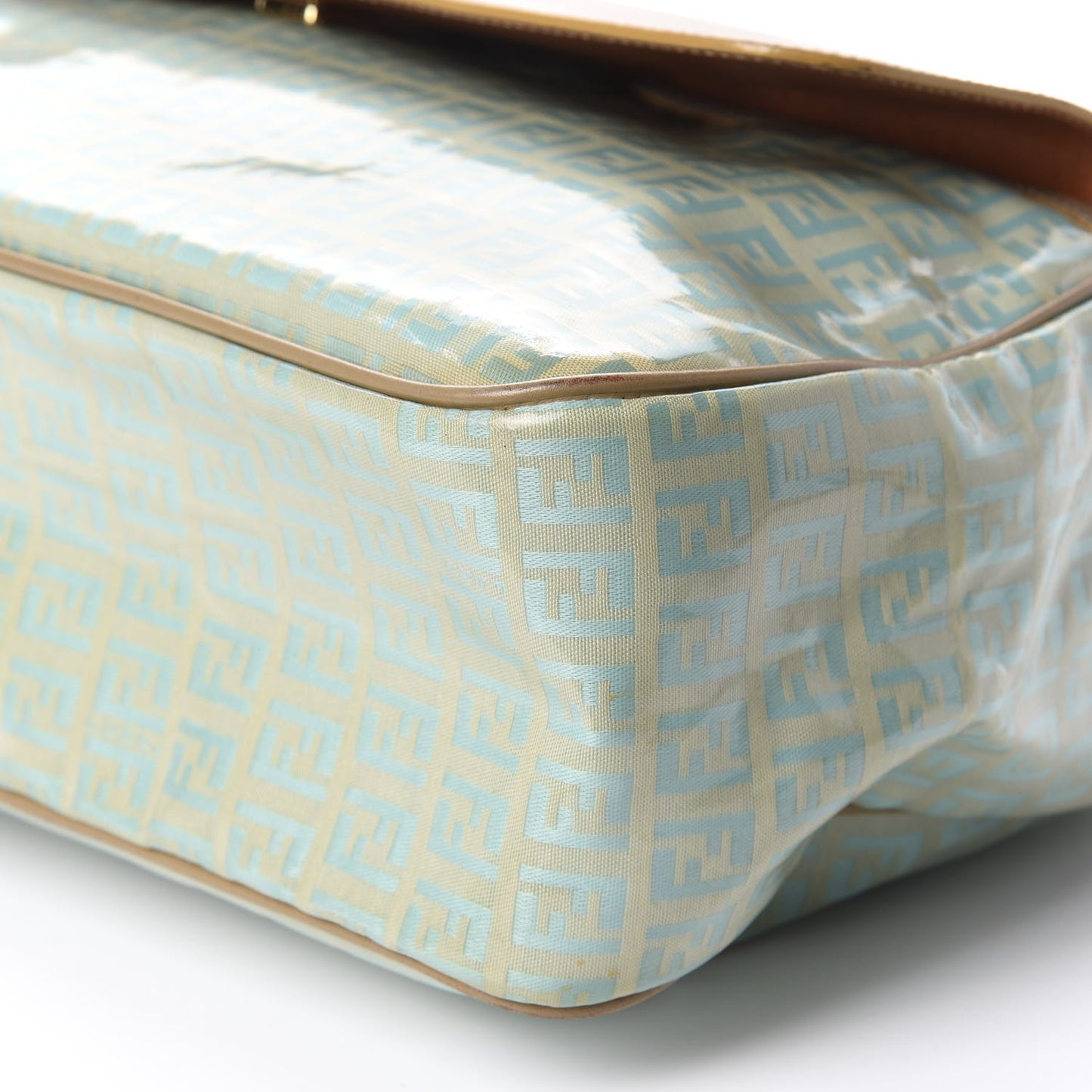 Vinyl Zucchino Pocket Shoulder Bag Blue