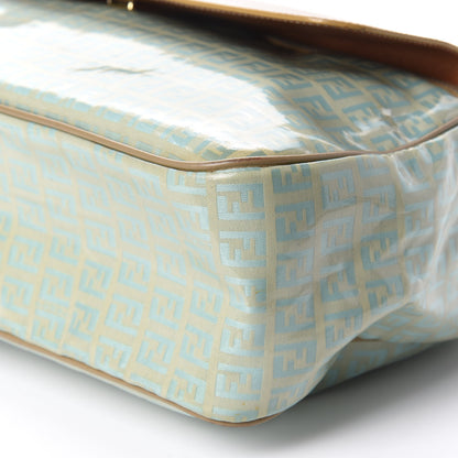 Fendi Vinyl Zucchino Pocket Shoulder Bag Blue 6 of 9