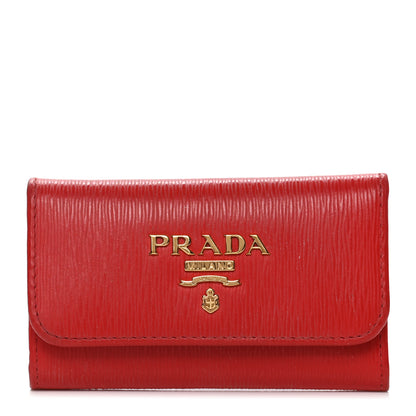 Prada Saffiano Metal 6 Key Holder Fuoco 1 of 9