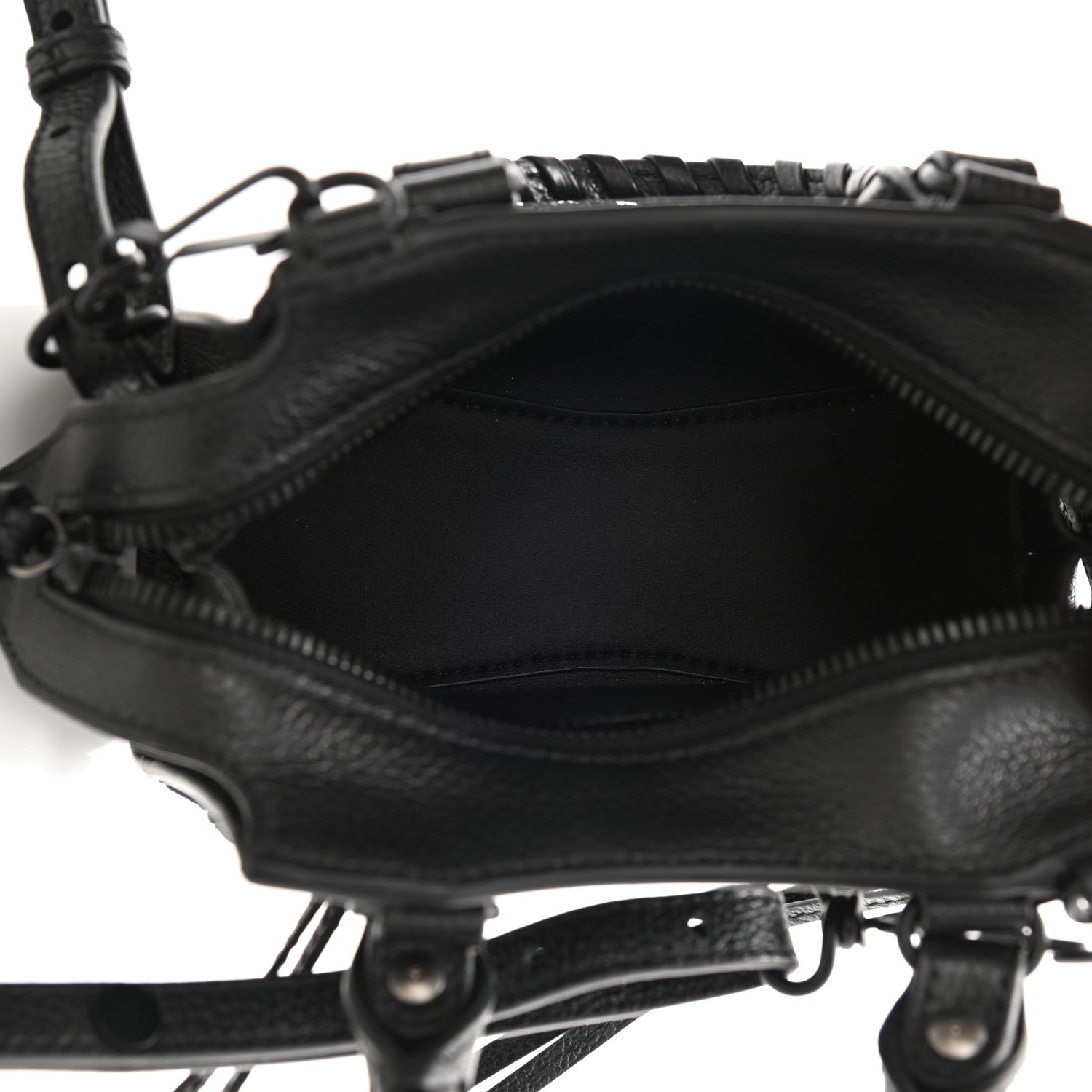 Balenciaga Grained Calfskin Neo Classic Black Hardware Nano City Crossbody Black 5 of 10
