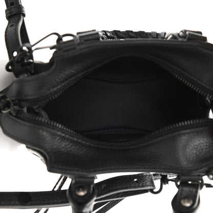 Balenciaga Grained Calfskin Neo Classic Black Hardware Nano City Crossbody Black 5 of 10