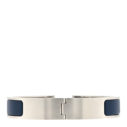 Hermes Matte Enamel Narrow Clic Clac HH Bracelet Bleu Biarritz 2 of 3