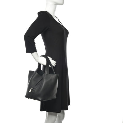 Hermes Taurillon Clemence Picotin Lock 22 MM Black 2 of 9