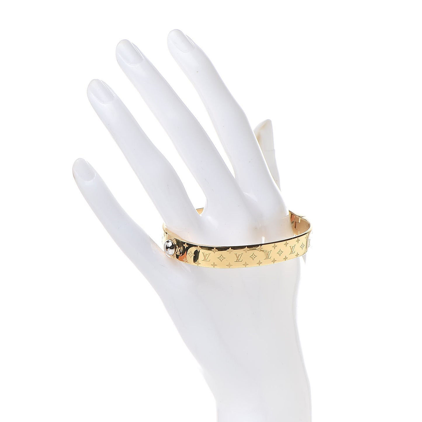 Brass Monogram Nanogram Cuff M Gold