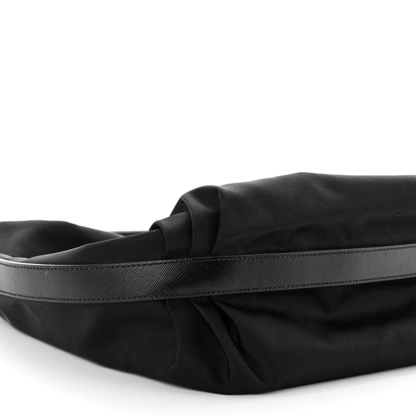 Tessuto Nylon Saffiano Sacca Shoulder Bag Black