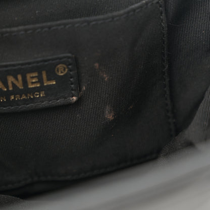 Chanel Calfskin Quilted Small CC Chain Accordion Tote Black 11 of 12
