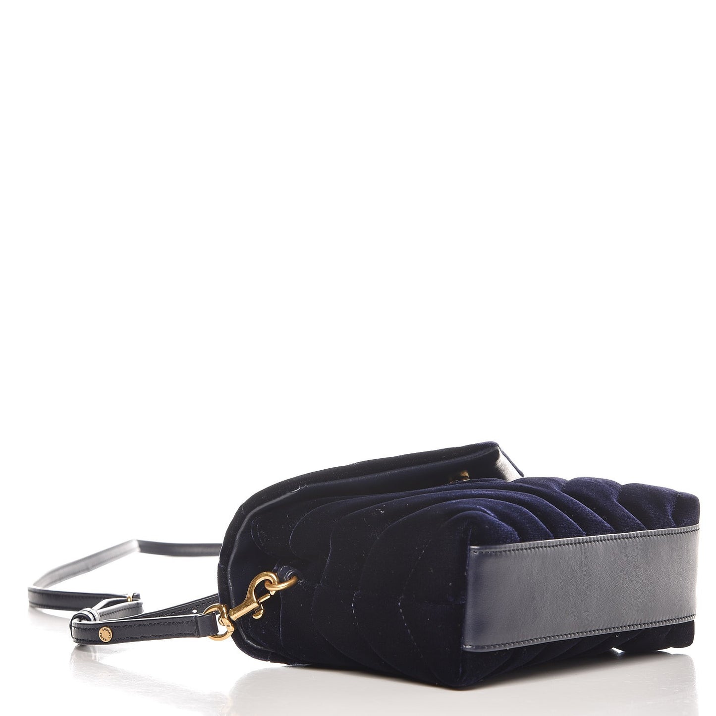 Velvet Y Quilted Monogram Toy Loulou Crossbody Bag Navy