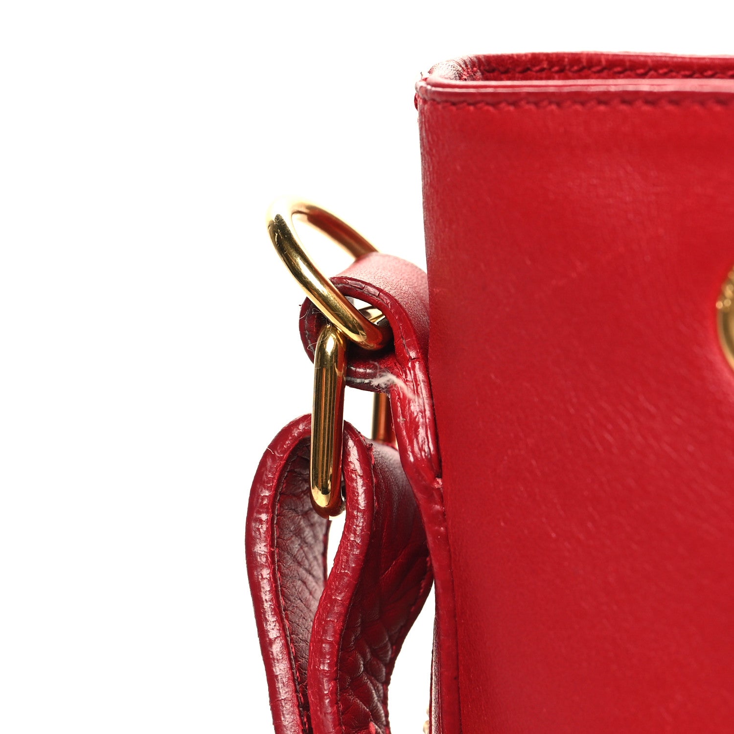 Saint Laurent Calfskin Large Emmanuelle Bucket Bag Lipstick Red 17 of 18