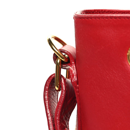 Saint Laurent Calfskin Large Emmanuelle Bucket Bag Lipstick Red 17 of 18